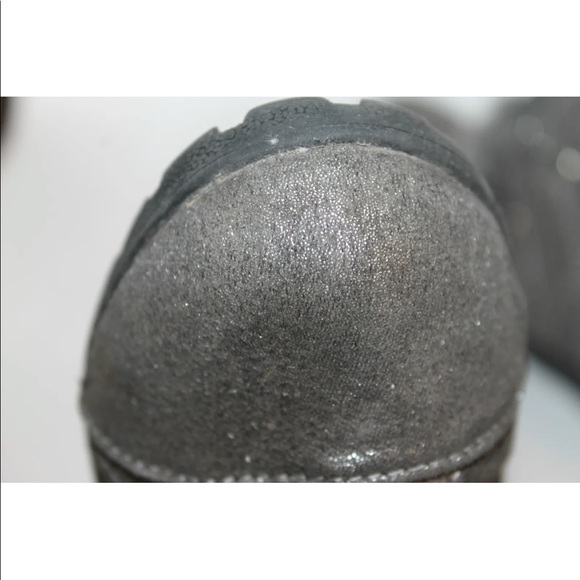 Justice Winter Girl Boots Gray Quilted Studs Zipper Lace Lined Sz 3 Gemstones - Picture 11 of 12